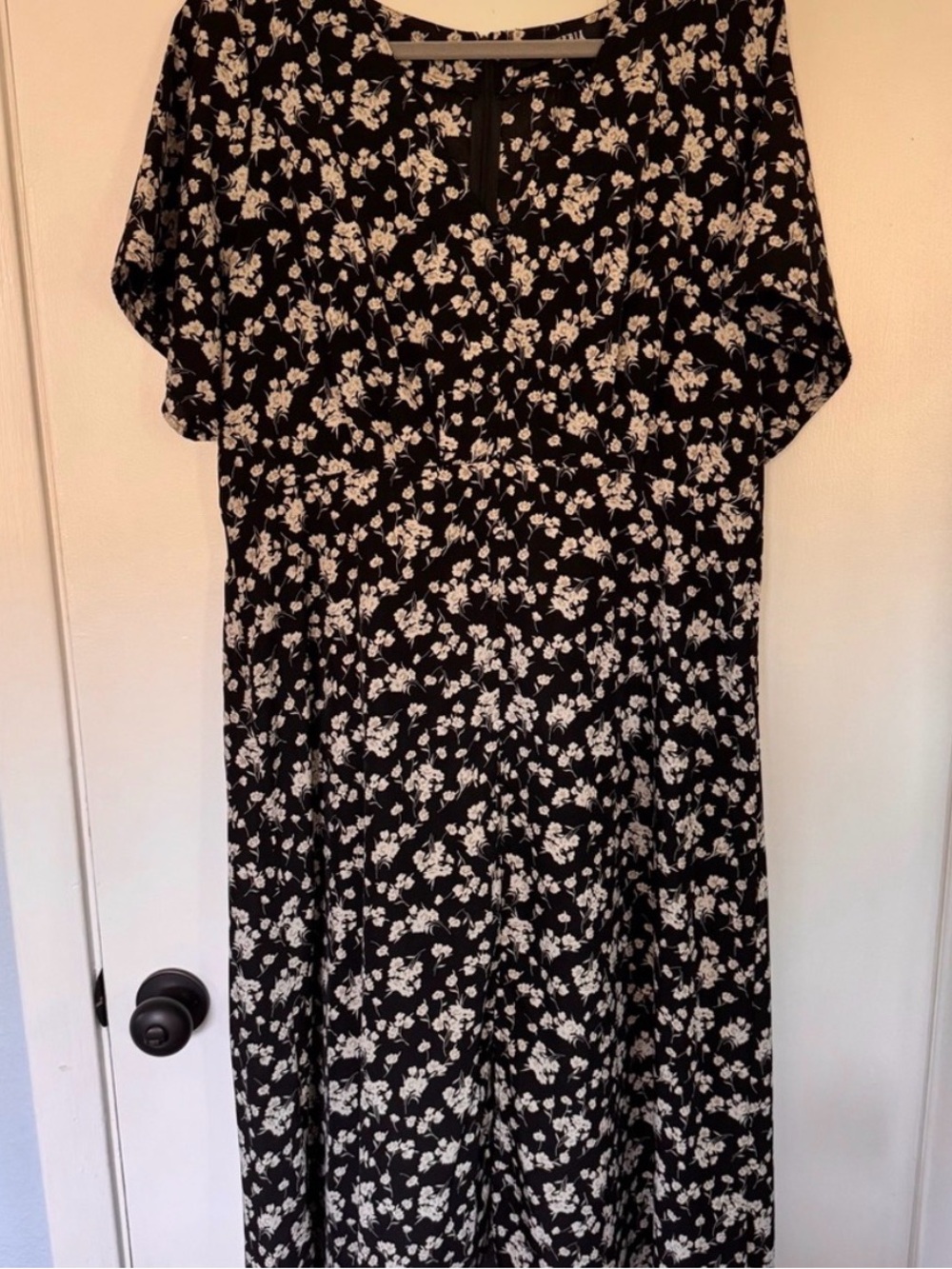 Disturbia Floral Black and White Dress